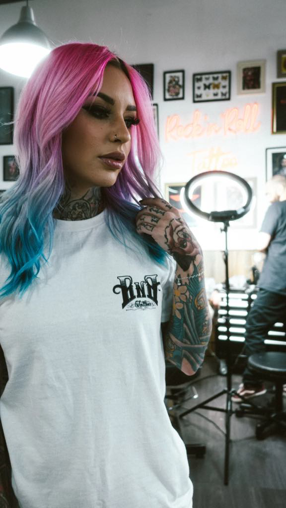 Rock'n'Roll Tattoo & The Problem Guillotine Collab T-shirt white