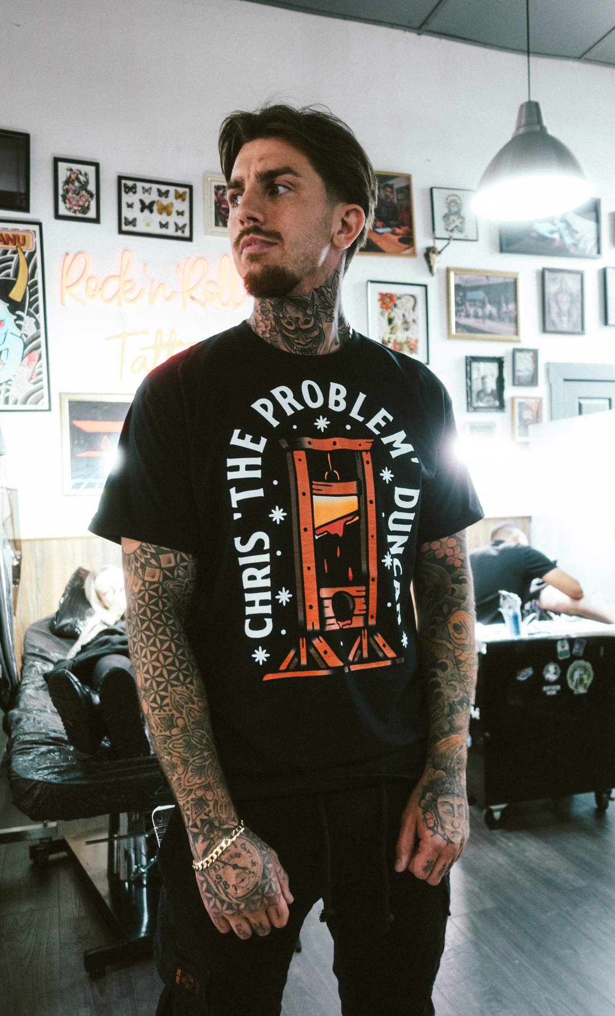 Rock'n'Roll Tattoo & The Problem Guillotine Collab T-shirt black